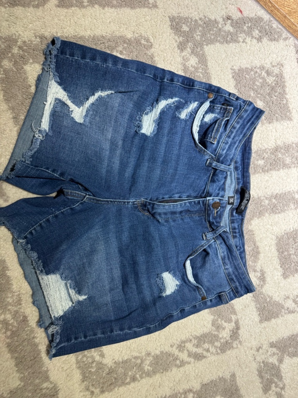 Judy Blue Distressed Dark Blue Women's Denim Shorts